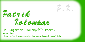 patrik kolompar business card